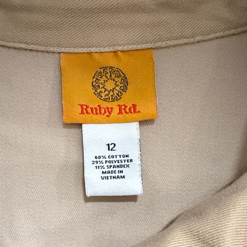 Women's RUBY RD Tan Denim Jacket Size 12 - Picture 2 of 6